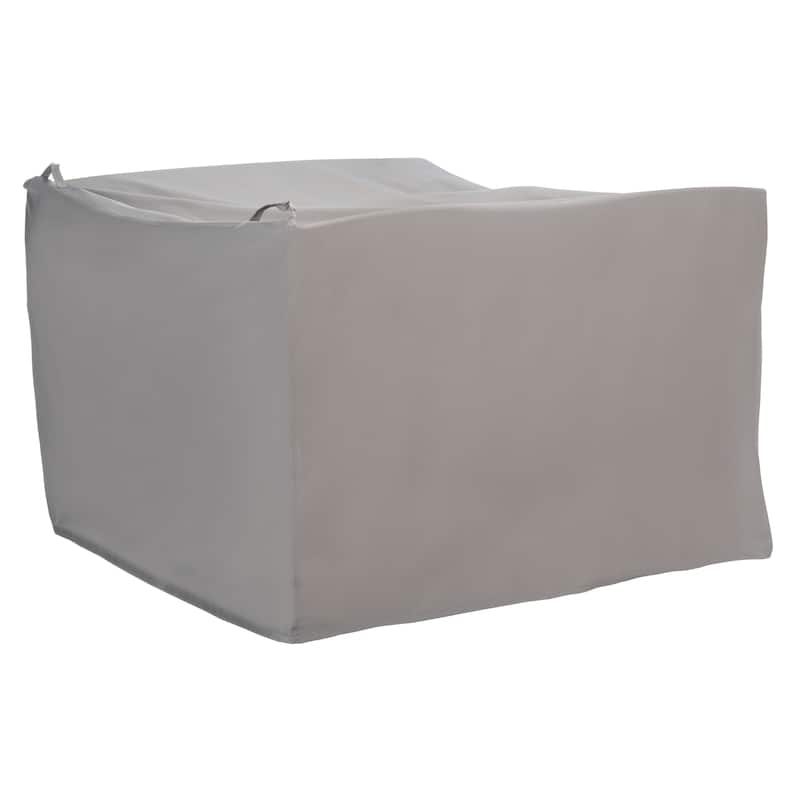SAFAVIEH Outdoor Vassilka 4-Piece Set Grey Cover - 46.9" W x 52.8" L x 34.6" H - 47Wx53Dx35H