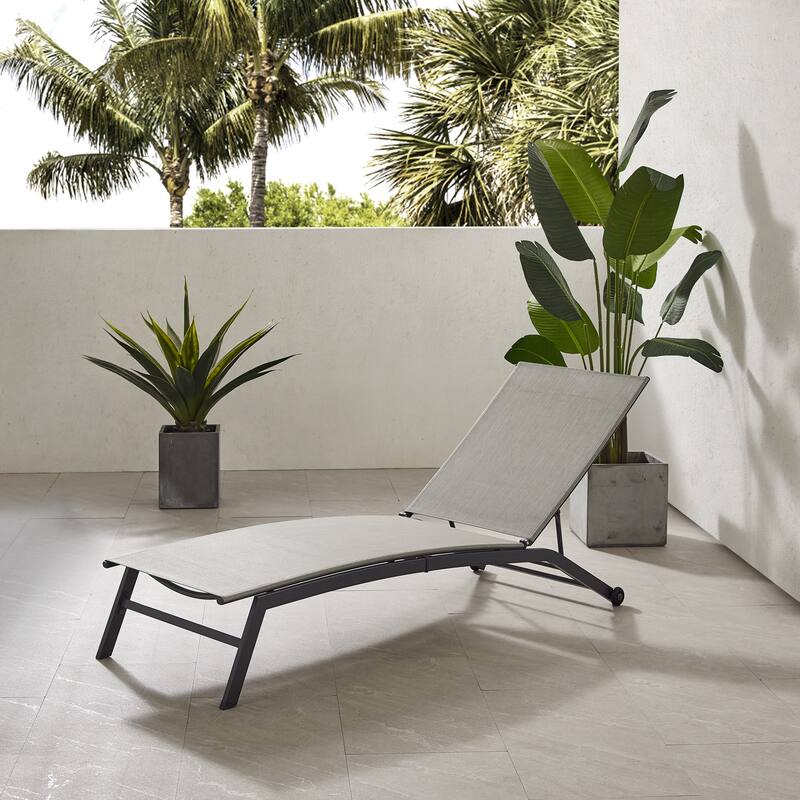 Crosley Weaver Outdoor Sling Chaise Lounge - 77.5"x24.75"x36.5"