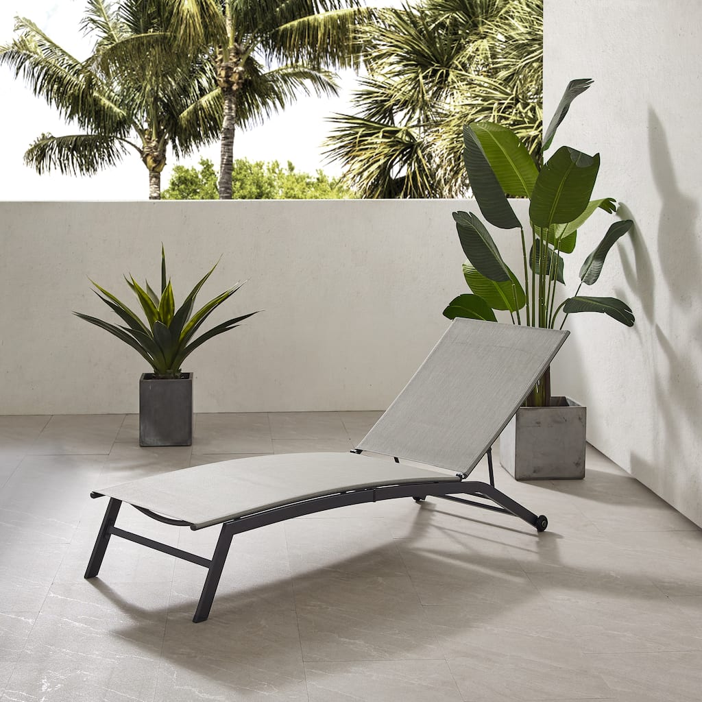 Crosley Weaver Outdoor Sling Chaise Lounge - 77.5"x24.75"x36.5"