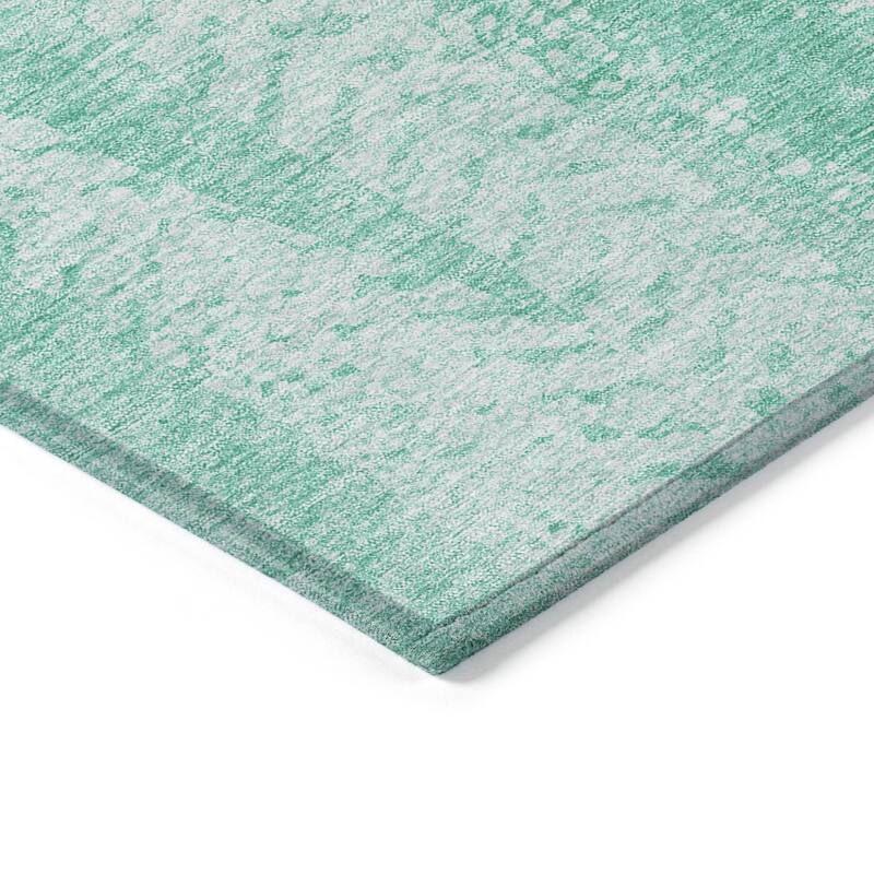 HomeRoots Botanical Leaves Transitional Rectangle Outdoor Rug