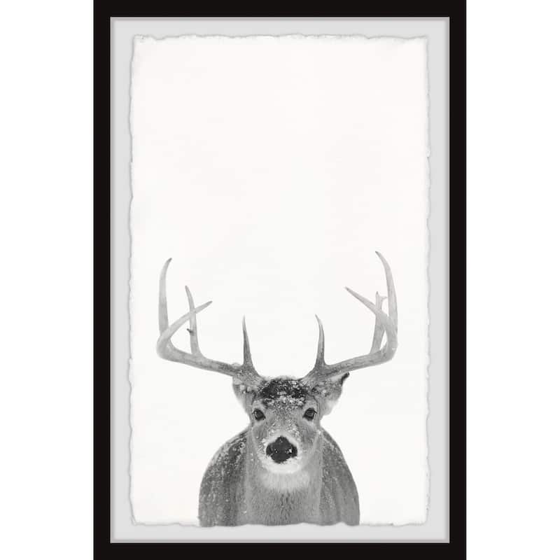 'Grey Deer' Framed Painting Print
