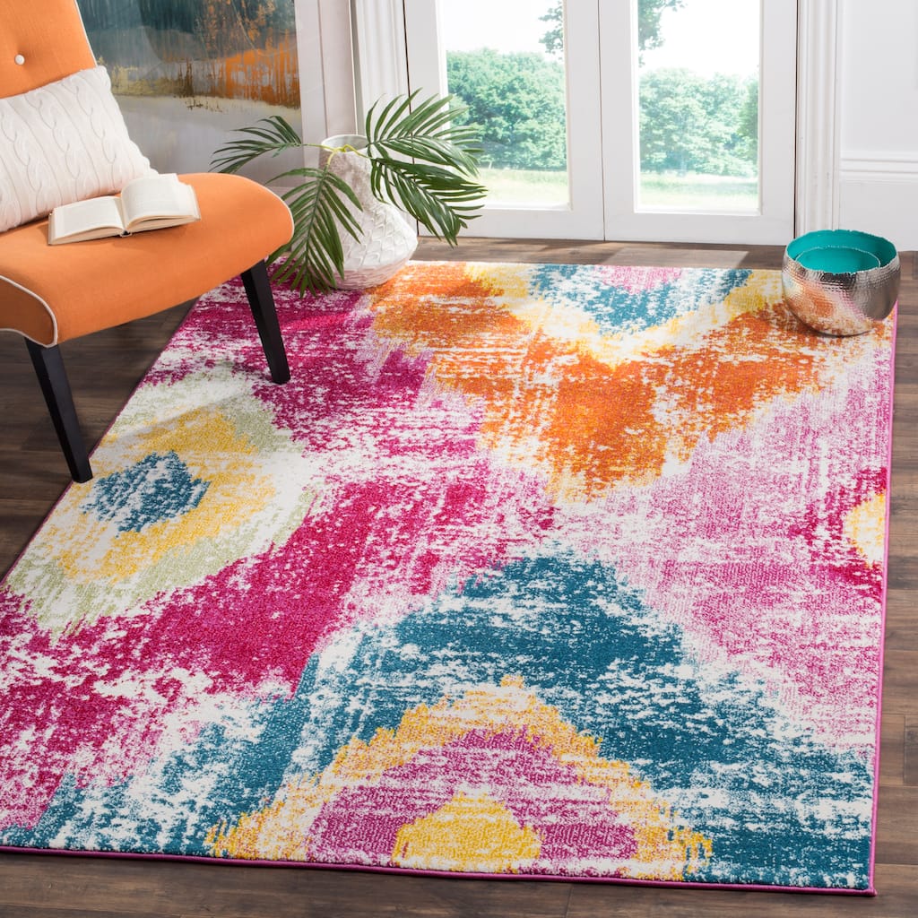 SAFAVIEH Watercolor Brunhild Modern Abstract Rug