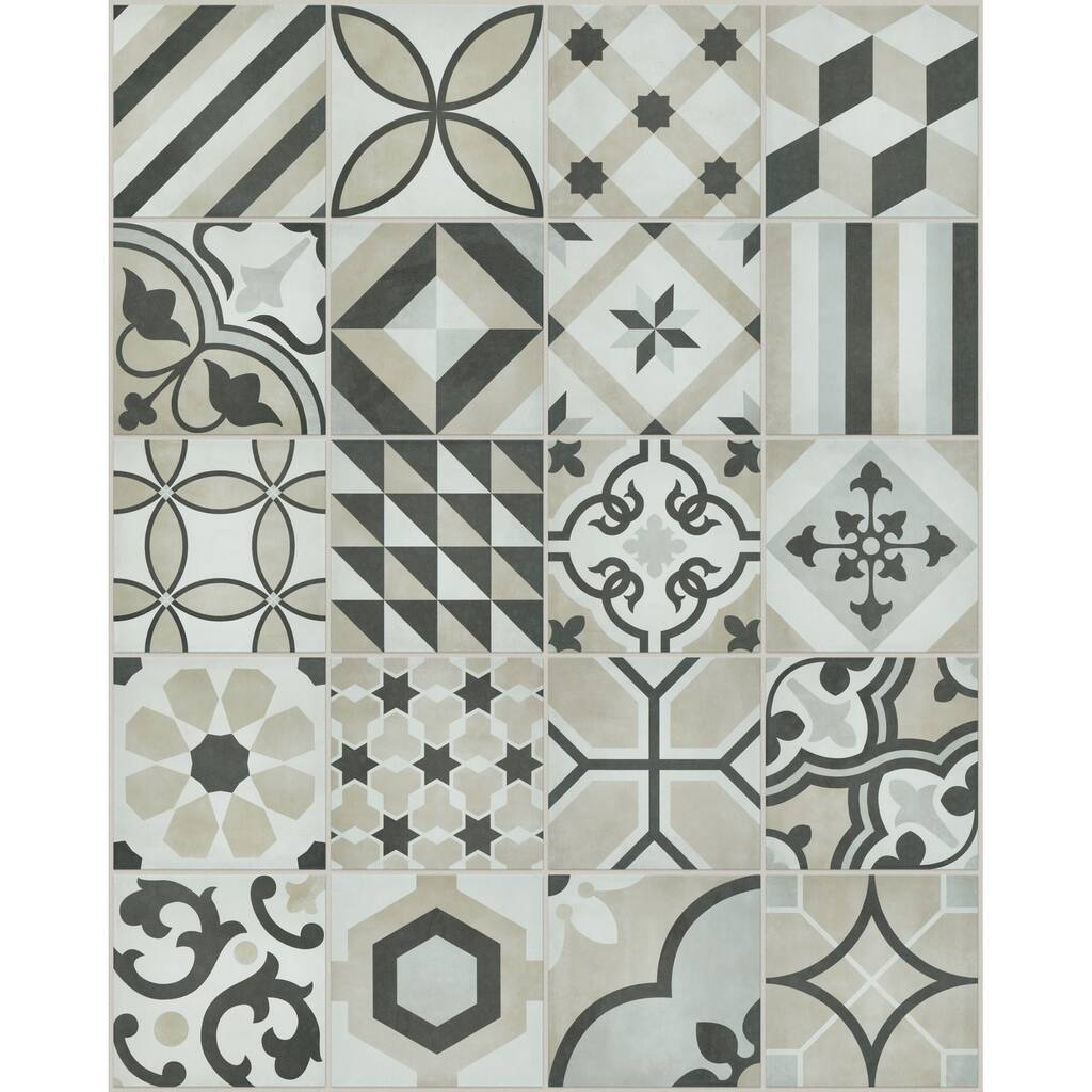 Shaw Revival Deco Blend - 8" Square Floor and Wall Tile - Matte Visual