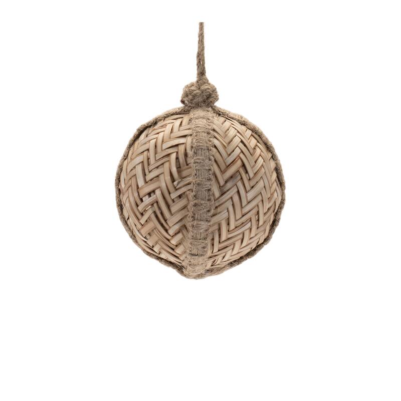Woven Bamboo Ornament (Set of 6) - N/A