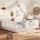 preview thumbnail 73 of 124, Twin/Full/Queen Teddy Fleece Floor Bed with Upholstered Safety Rails and Pocket