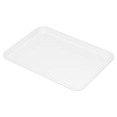 15x11" Fast Food Tray, Plastic Multi-Purpose Rectangle Serving Tray, White