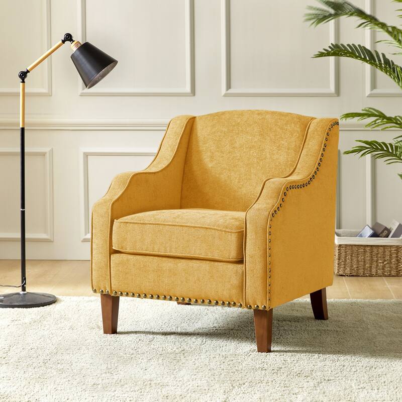 Lucretius Armchair with Nailhead Trim by HULALA HOME