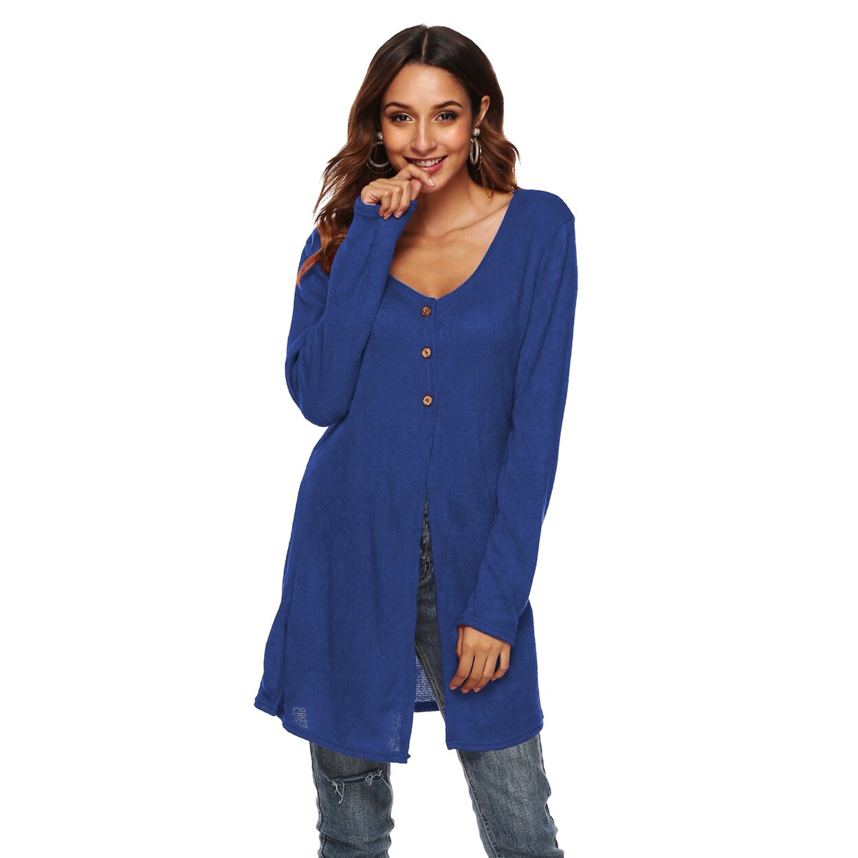 Women's Cardigan Sweater V Neck Button Down Knitwear Long Sleeve Soft Basic Knit Snap Cardigan Sweater Women's Cardigan Sweater V Neck Button Down Knitwear Long Sleeve Soft Basic Knit Snap Cardigan Sweater