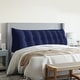 preview thumbnail 66 of 182, WOWMAX Large Reading Wedge Headboard Pillow for Bed Rest Back Support King - Polyester Navy