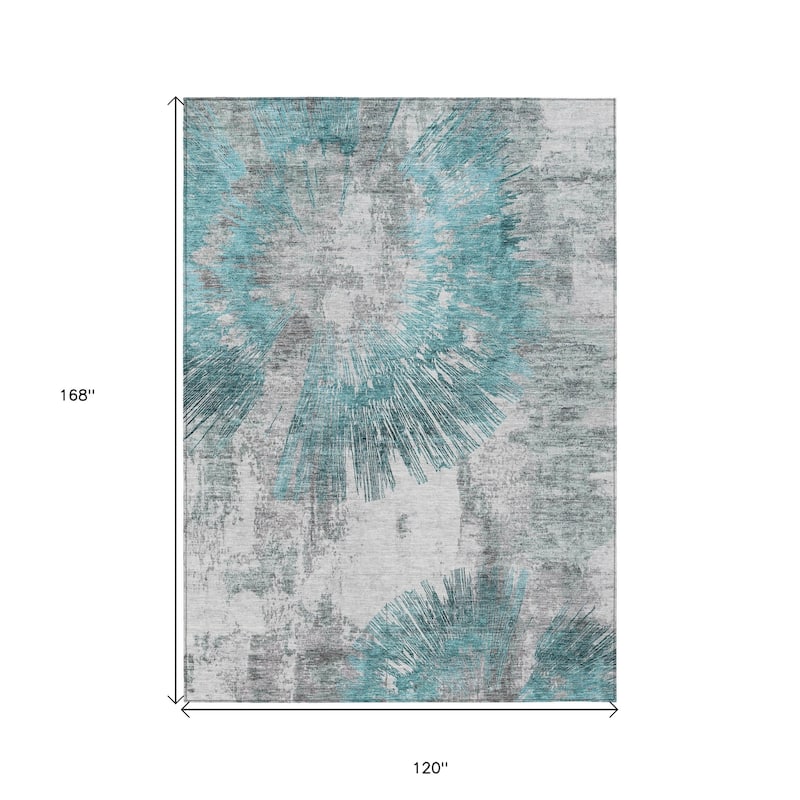 HomeRoots Abstract Transitional Rectangle Outdoor Rug