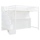 preview thumbnail 29 of 36, Full Size Convertible Murphy Bunk Bed with Hydraulic Lift, Built-In Desk, Storage Staircase