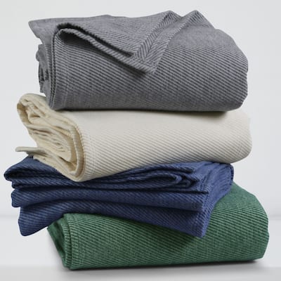 German Yarn Dyed Organic Cotton and Organic Wool Oversized Blanket