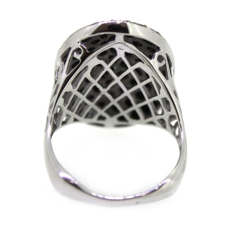 925 Sterling Silver Black Spinel Ring