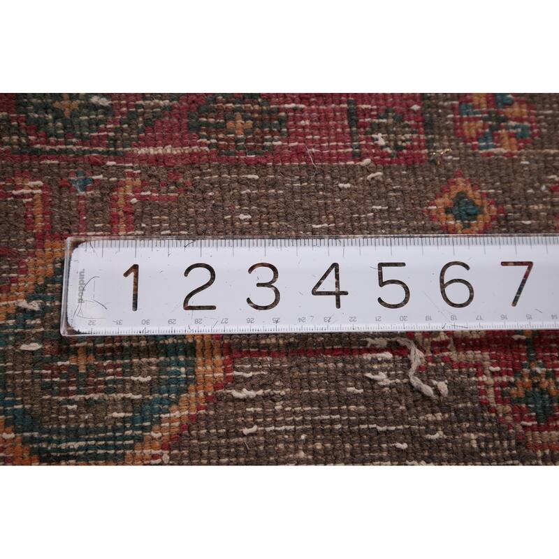 Tribal Heriz Persian Vintage Runner Rug Handmade Wool Carpet - 3'9" x 11'11"