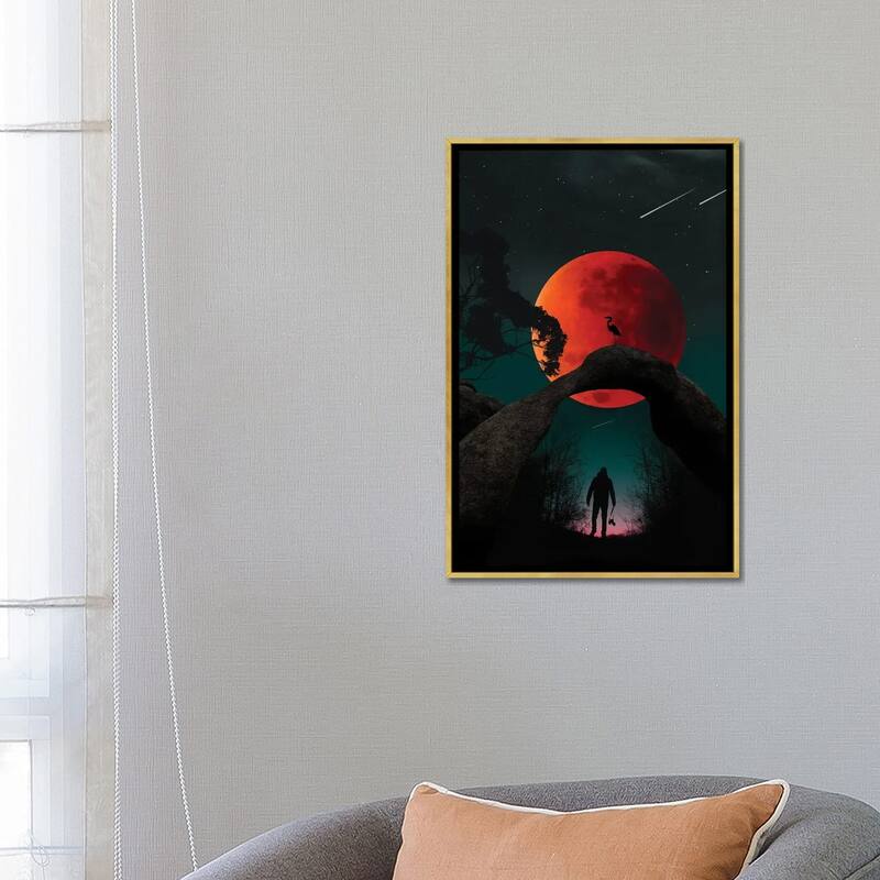 iCanvas "Blood Moon" by Oguzhan Tashan Framed