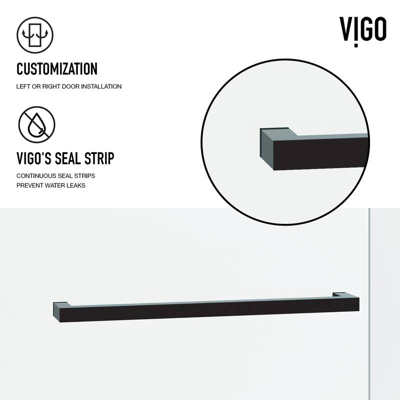 VIGO Houston Frameless Sliding Door