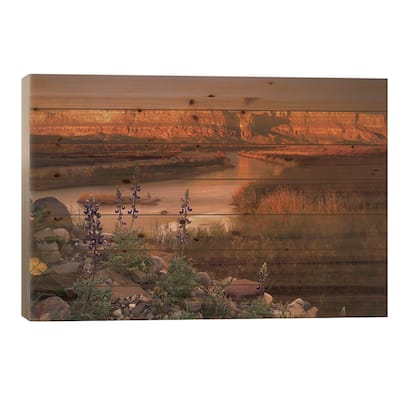Sierra Ponce And Rio Grande, Big Bend National Park, Texas Print On Wood by Tim Fitzharris - Multi-Color