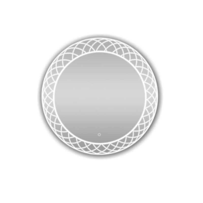 Aquadom Frost LED Lighted Bathroom Round Mirror