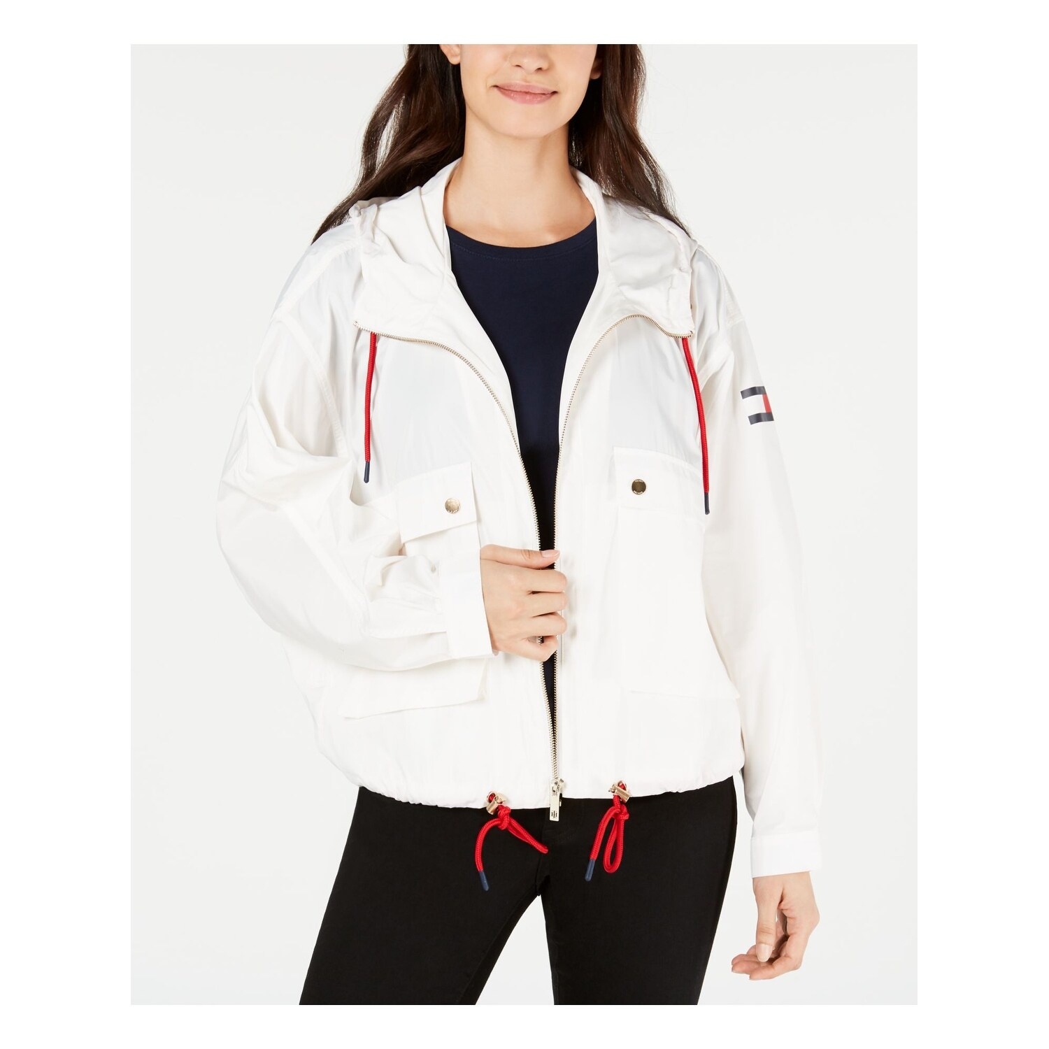 Tommy hilfiger women's white jacket clearance