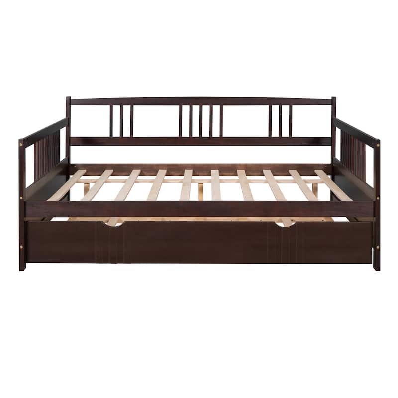 Merax Wood Daybed with Twin Size Trundle