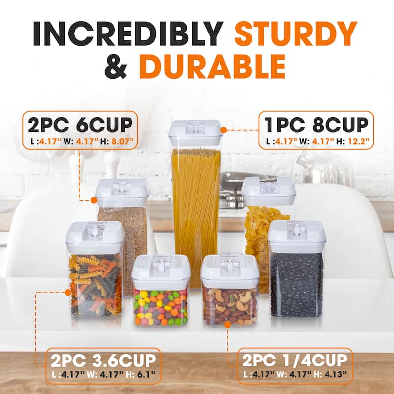 Cheer Collection 7-piece Stackable Airtight Food Storage Container Set