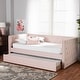 preview thumbnail 16 of 23, Larkin Modern Velvet Fabric Upholstered Daybed with Trundle