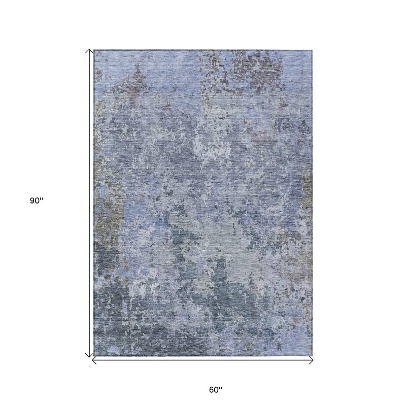 HomeRoots Abstract Transitional Rectangle Outdoor Rug