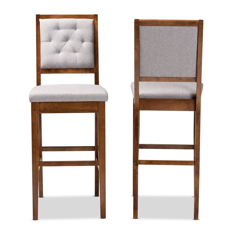 Gideon Modern and Contemporary 2-Piece Wood Bar Stool Set