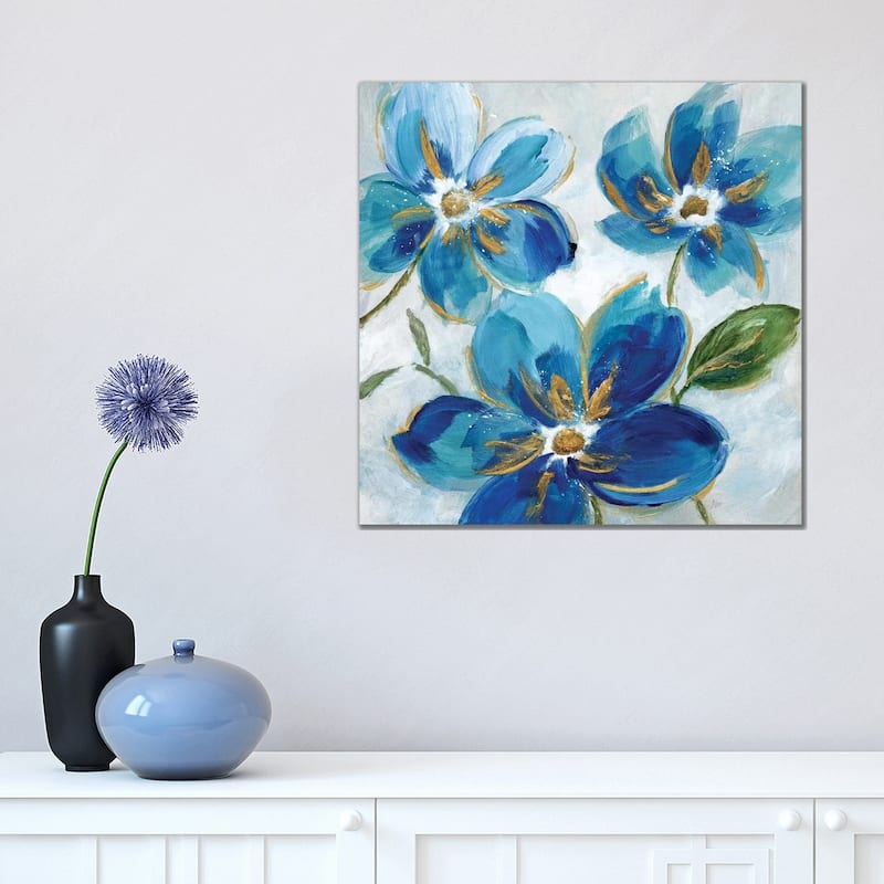 iCanvas "Flowering Blues I" by Nan Canvas Print - 18x18x1.5
