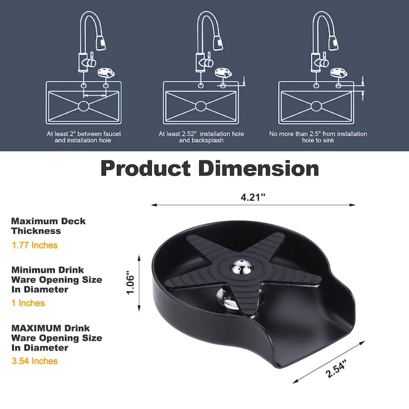 Metal Glass Rinser for Kitchen Sink