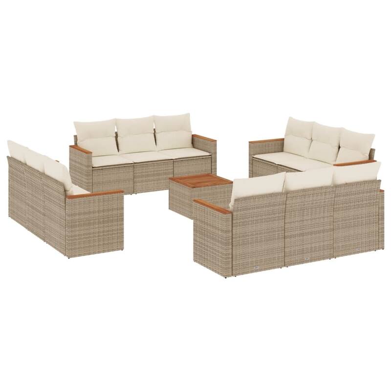 vidaXL Garden Sofa Set Black