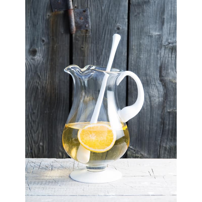 Majestic Gifts Inc. European Glass Pitcher w/ White Base