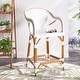 preview thumbnail 4 of 68, SAFAVIEH California Outdoor Bistro 26-inch Counter Stool with Arms - 23" W x 26" D x 43" H