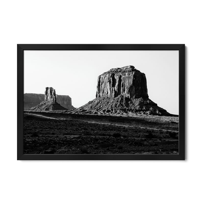 Black Arizona Series - Merrick Butte Monument Valley Premium Framed Poster by Philippe Hugonnard - Black - 24x32x1