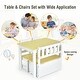 preview thumbnail 10 of 22, Costway 4 PCS Kids Wooden Activity Table & Chairs Set w/Storage Bench - See Details
