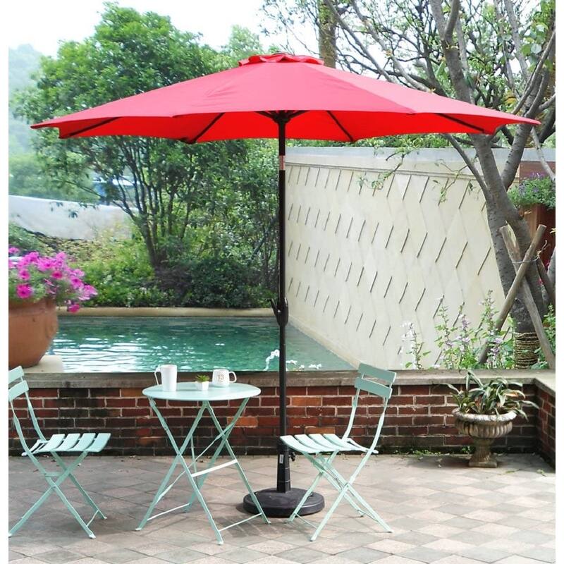 9FT Outdoor Market Patio Umbrella with Push Button Tilt and Crank,Table Umbrella,Swimming Pool Umbrella