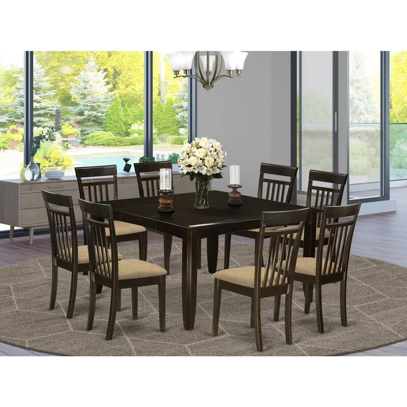 Boho Dining Set 8 Chairs - Kitchen Dinette Table Set - Modern Farmhouse Style