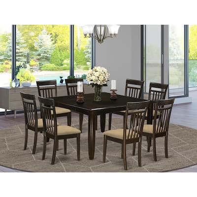 Boho Dining Set 8 Chairs - Kitchen Dinette Table Set - Modern Farmhouse Style