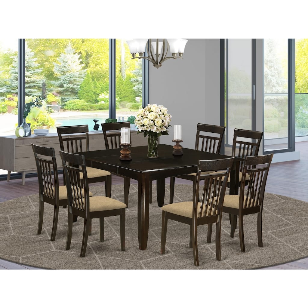 Boho Dining Set 8 Chairs - Kitchen Dinette Table Set - Modern Farmhouse Style