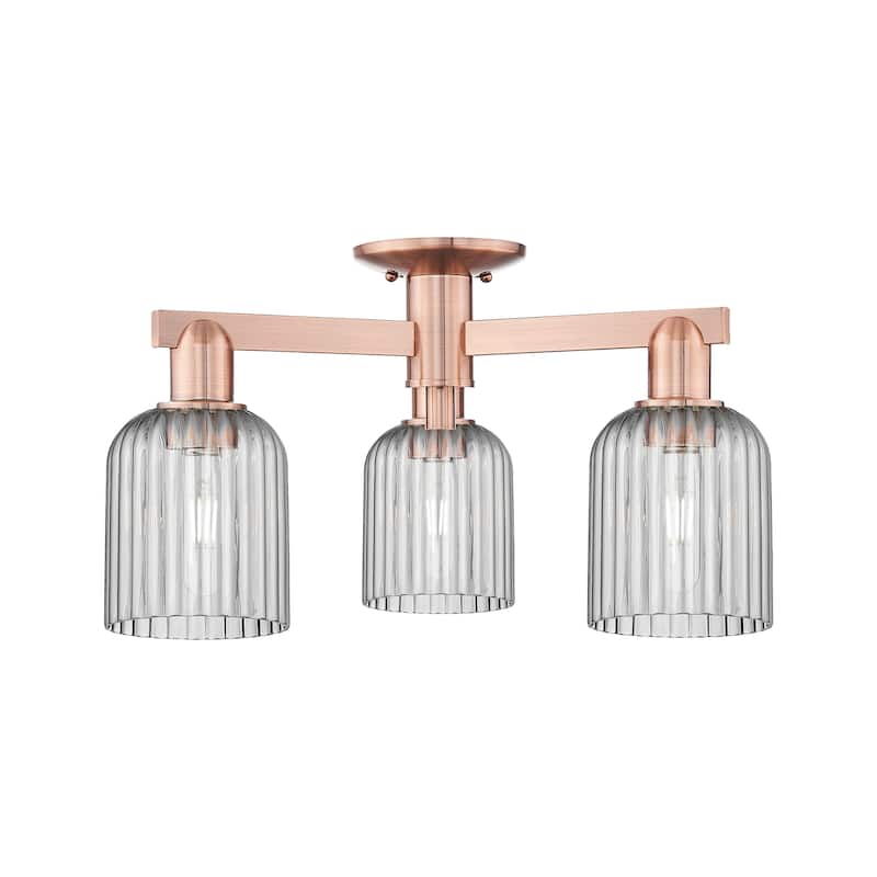 Innovations Lighting Downtown Urban - Bridal Veil - 3 Light 23" Semi-Flush Mount Light