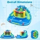 preview thumbnail 3 of 8, Gymax Inflatable Water Slide Park w/Double Slides Splash Pool 860W - Multi-colored
