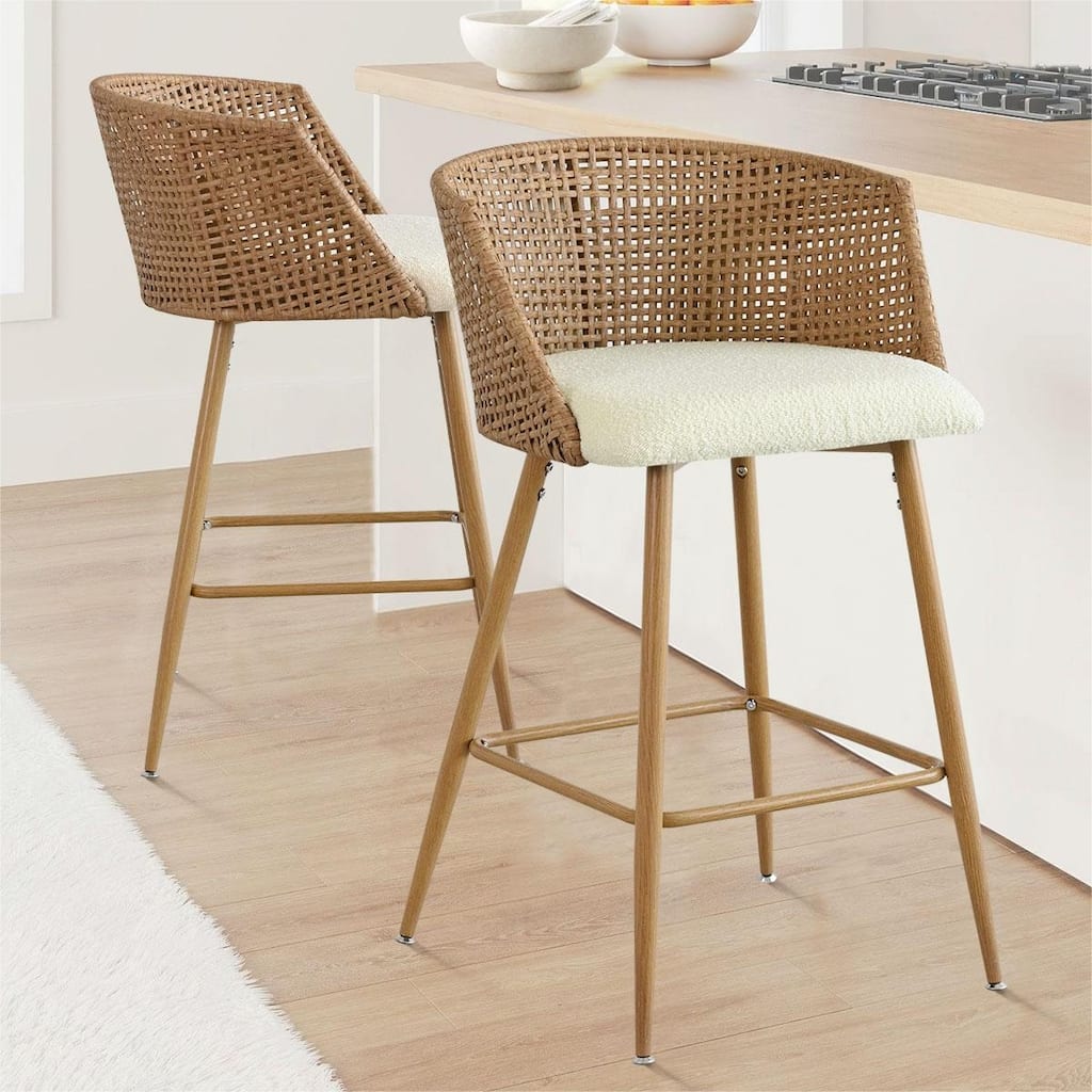 27" Counter Stool with Arm (Set of 2)