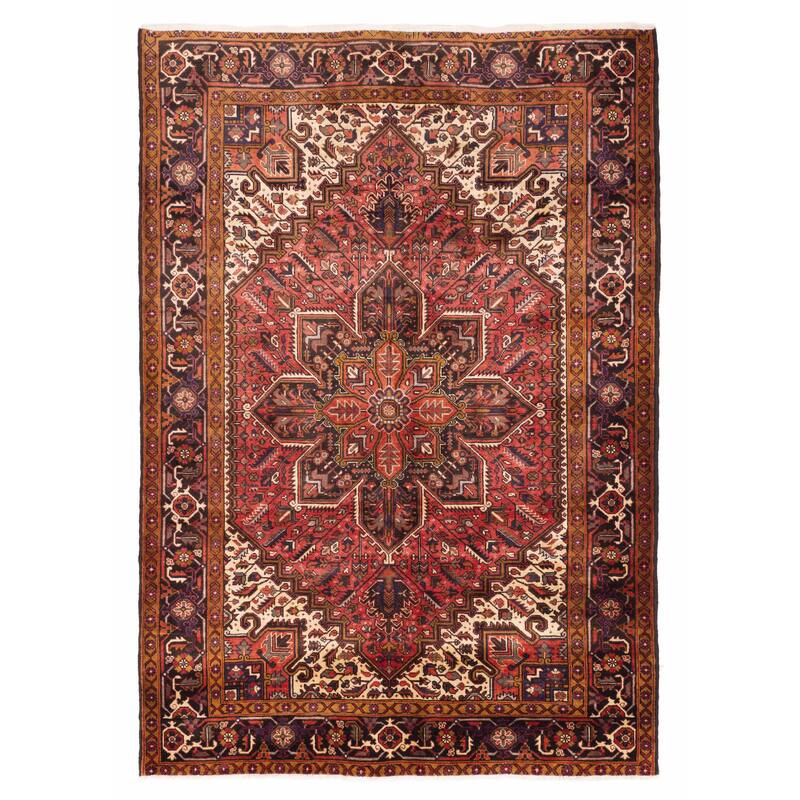 ECARPETGALLERY Hand-knotted Sarabi Red Wool Rug - 6'10 x 9'9