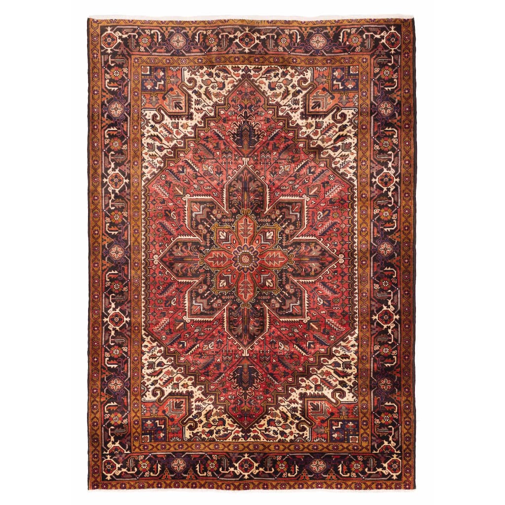 ECARPETGALLERY Hand-knotted Sarabi Red Wool Rug - 6'10 x 9'9