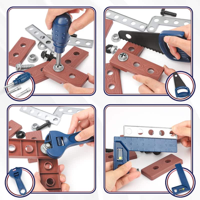 Kids Tool Set 52Pcs Pretend Play Tools Kit