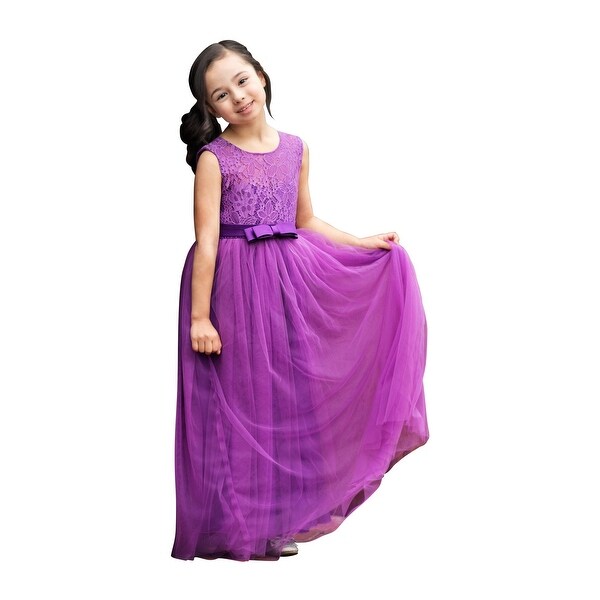 violet flower girl dresses