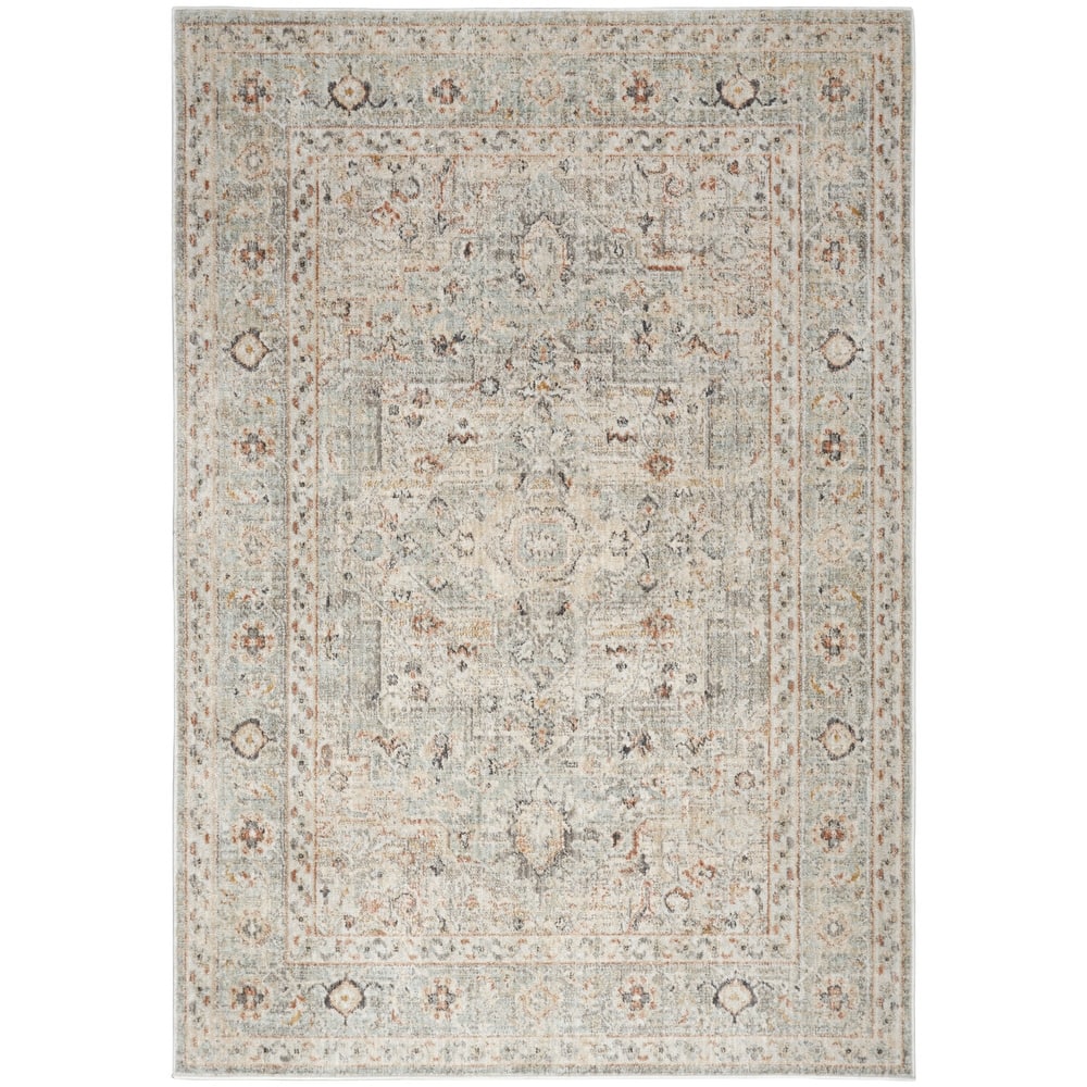 Nourison Oushak Home Indoor Grey Persian Area Rug