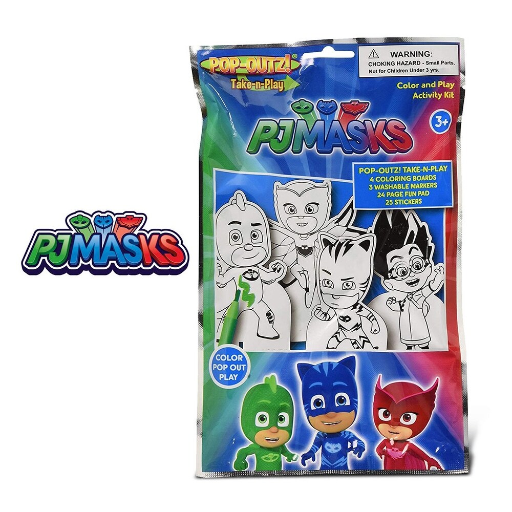 Shop Party Favor Take And Play Pj Masks Coloring Activity Set Overstock 29741858