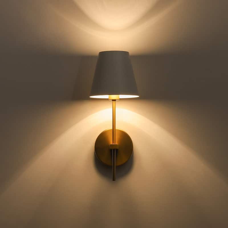 Minimalist 1-Light Metal Cone Shade Wall Sconce - 5.5 in
