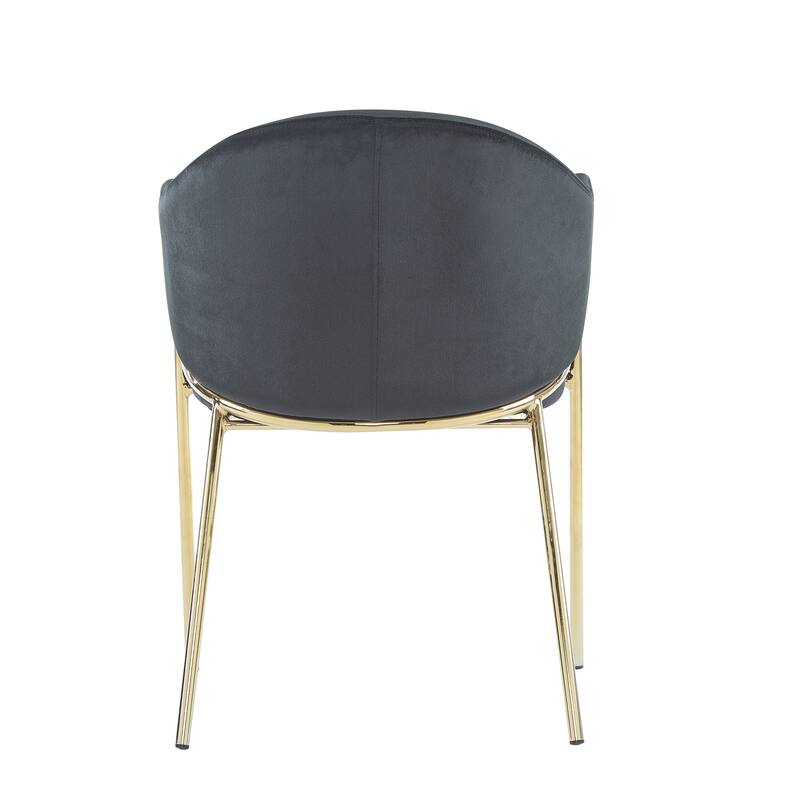 Roomfitters Modern Velvet Upholstered Dining Chair with Sleek Metal Frame, Stylish Accent Seating for Home